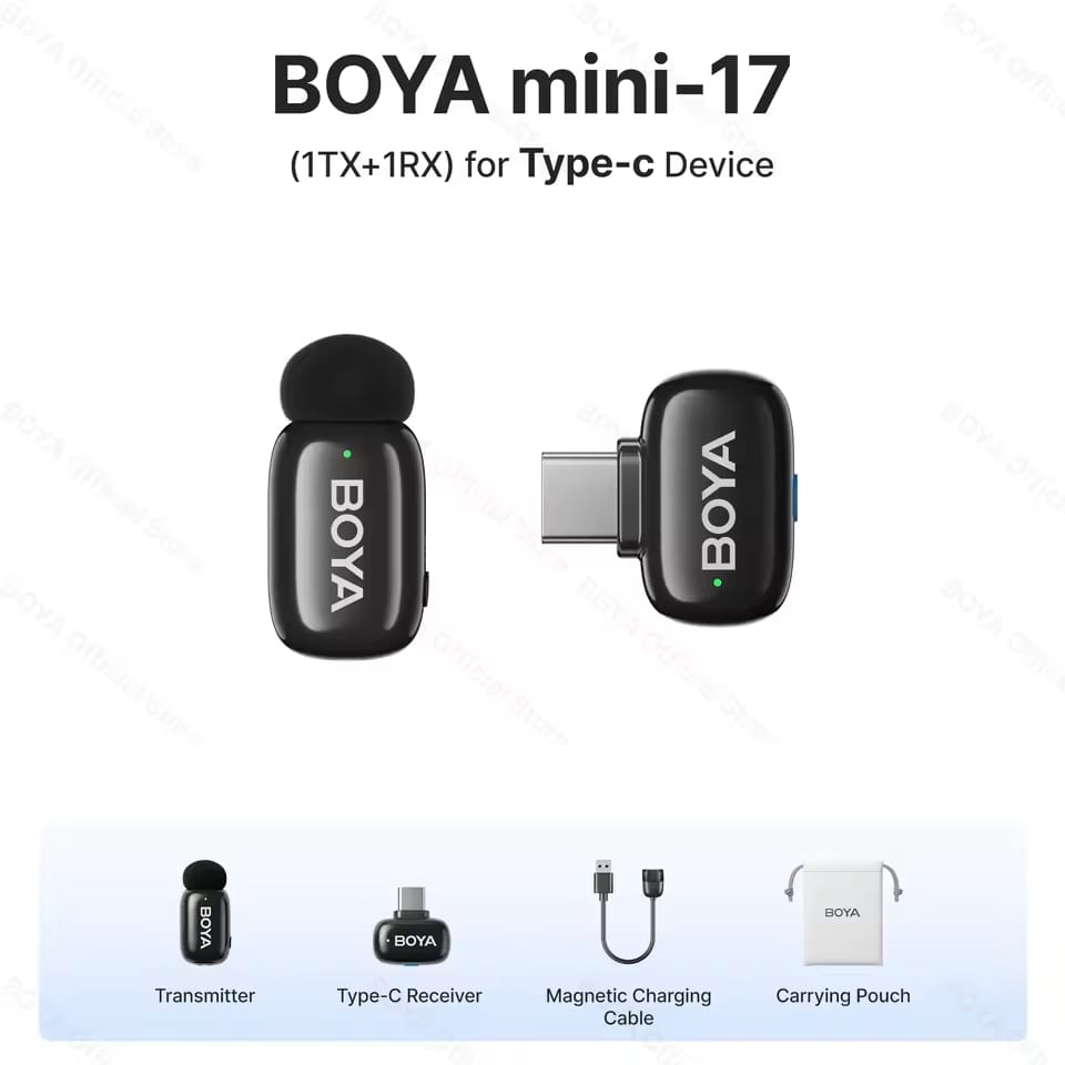 BOYA Mini 17 For Andriod Type C Wireless Microphone - BOYA