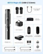 BY BOYA Magic Transformable Al-Powered Mini Wireless Microphone 03